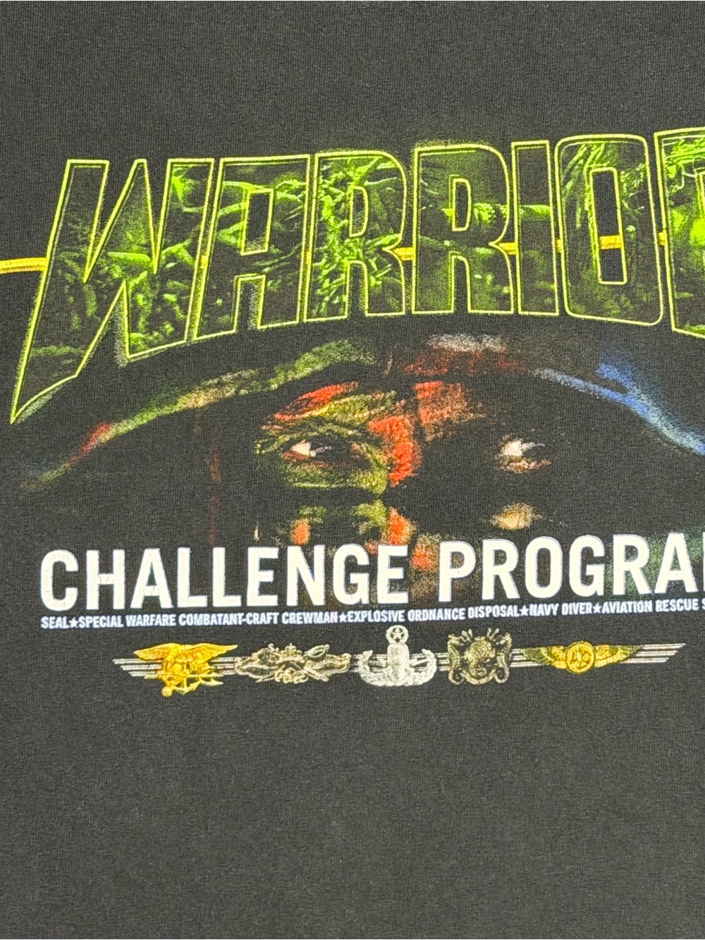 Alstyle Black 'Warrior Challenge Program' Short Sleeve Tee‎